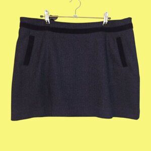 💚 Joules Blue Wool Blend Tweed Mini Skirt Sz 12